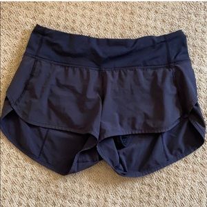 Lululemon speed up shorts black size 2